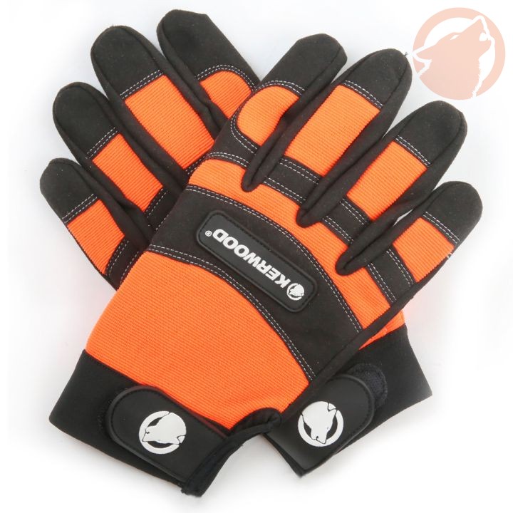 Gants forestier noirs - Protection main gauche taille L/10 - Classe 1 - KERWOOD