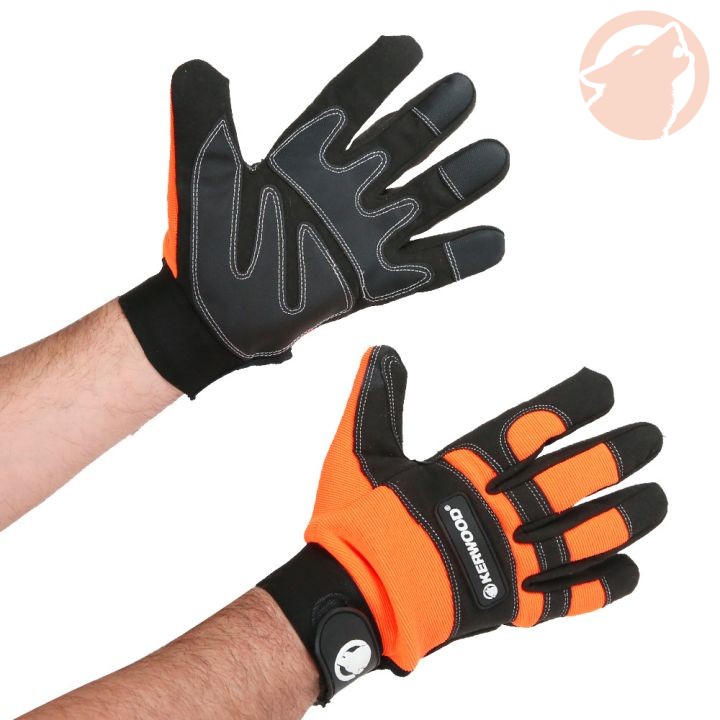 Gants forestier noirs - Protection main gauche taille L/10 - Classe 1 - KERWOOD