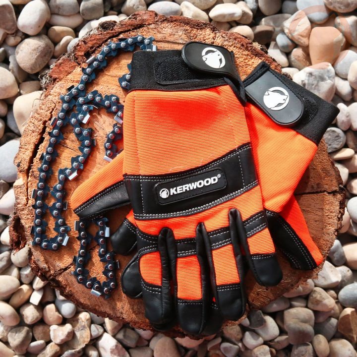 Gants forestier noirs - Protection main gauche taille L/10 - Classe 1 - KERWOOD