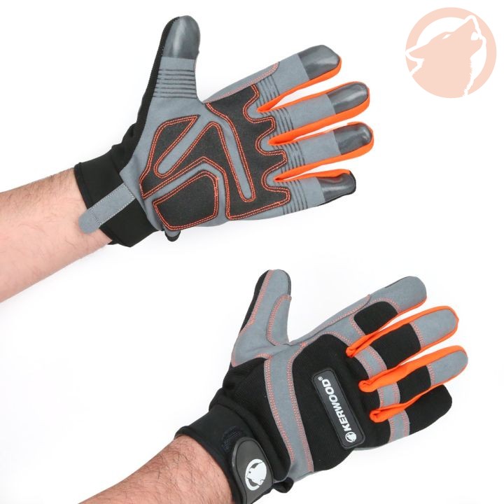 Gants pour travaux bois et jardin, Gris, Taille L / 10 - KERWOOD