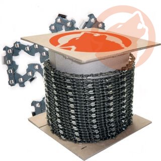 Chaîne de tronçonneuse - 3/8" - 1,3mm - rouleau 100 pieds - semi carrée - KERWOOD