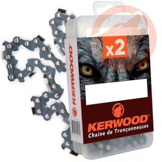 Chaîne de tronçonneuse par 2- 3/8LP - 1,3mm - 50 maillons - semi carrée - KERWOOD