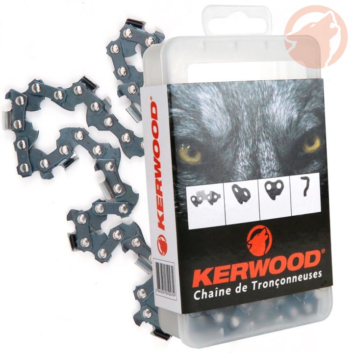 Chaîne de tronçonneuse - 3/8"LP - 1,3 mm - 40 maillons - semi-carrée - KERWOOD
